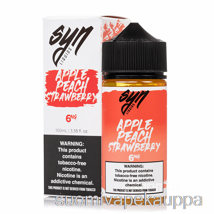 Vape Netistä Omena Persikka Mansikka - Syn Nestettä - 100ml 6mg